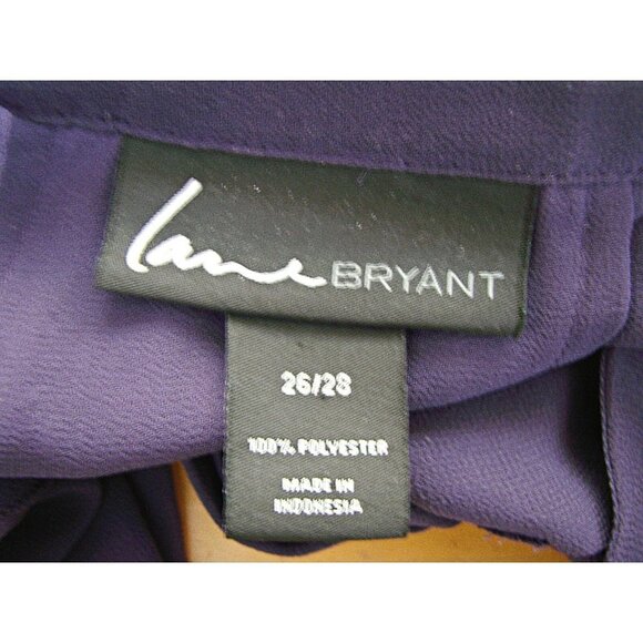 Lane Bryant Womens Purple Sheer Dolman Sleeve Pullover SS Tunic Top Size 26/28 - Picture 4 of 9